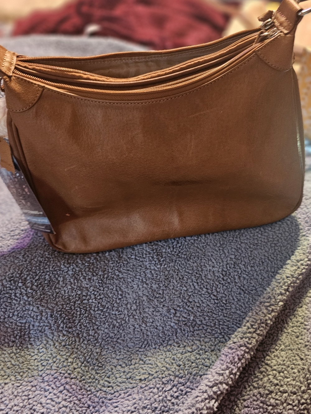 Classic Brown Leather Crossbody Bag - Women